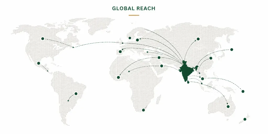 Ricexim Global Reach World Map