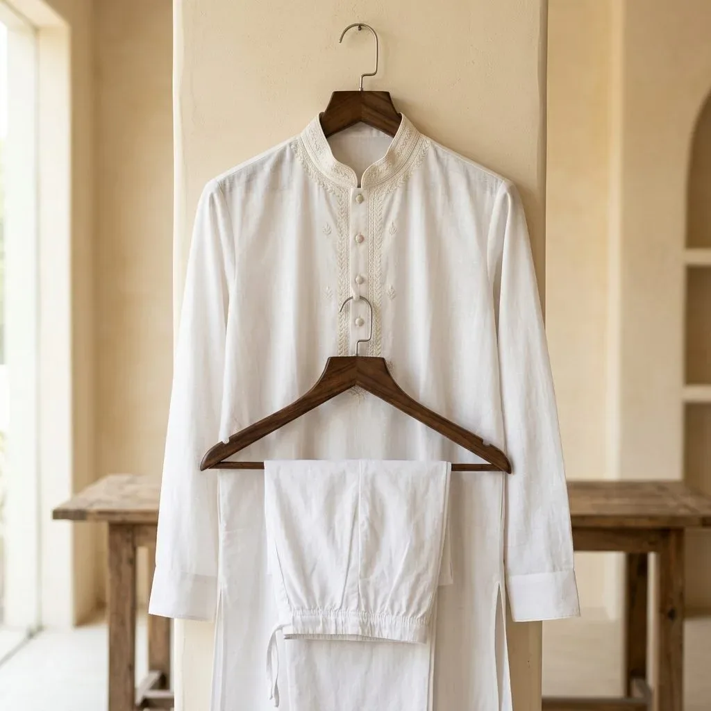 Royal Handloom Cotton Kurta Pyjama Set